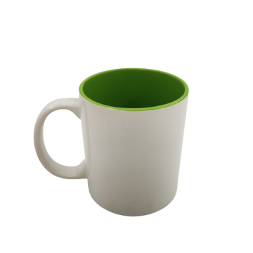 Taza de cerámica de color blanco de color personalizado